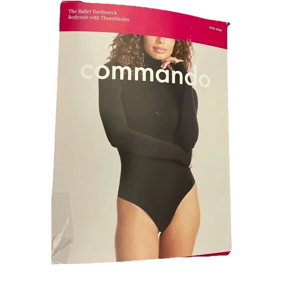 Commando  The Ballet Turtleneck Bodysuit With Thumb Holes Raspberry O/S New - Picture 5 of 5